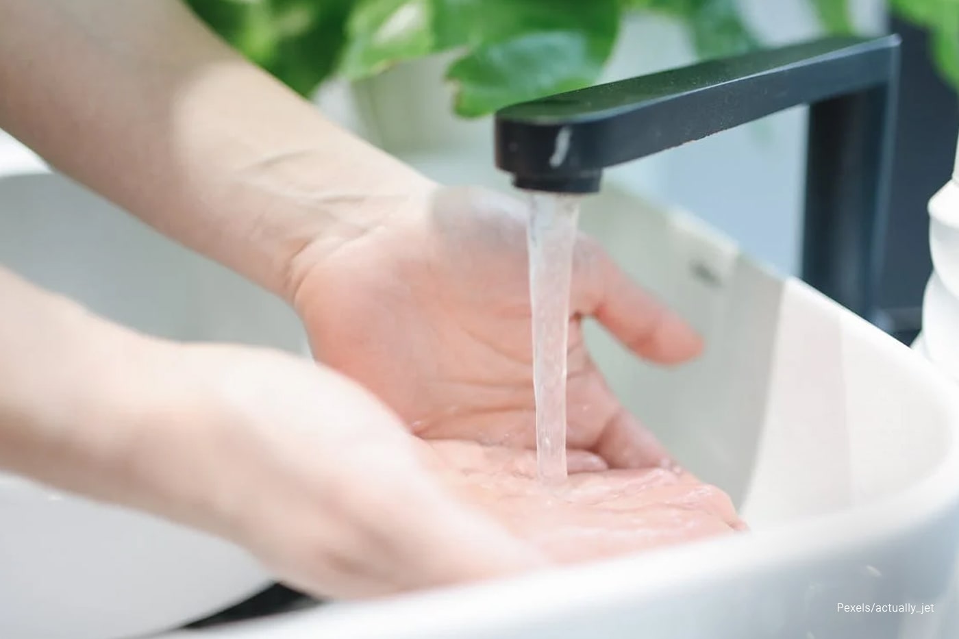 washing hands