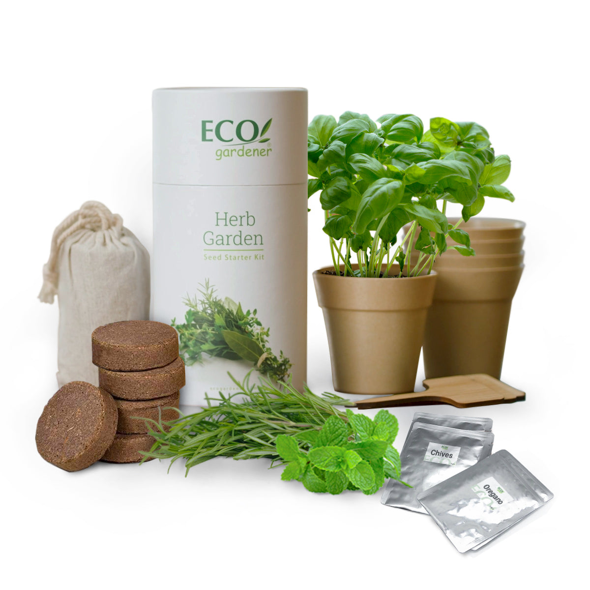 indoor herb garden seed starter kit ECOgardener Herb Garden Kit