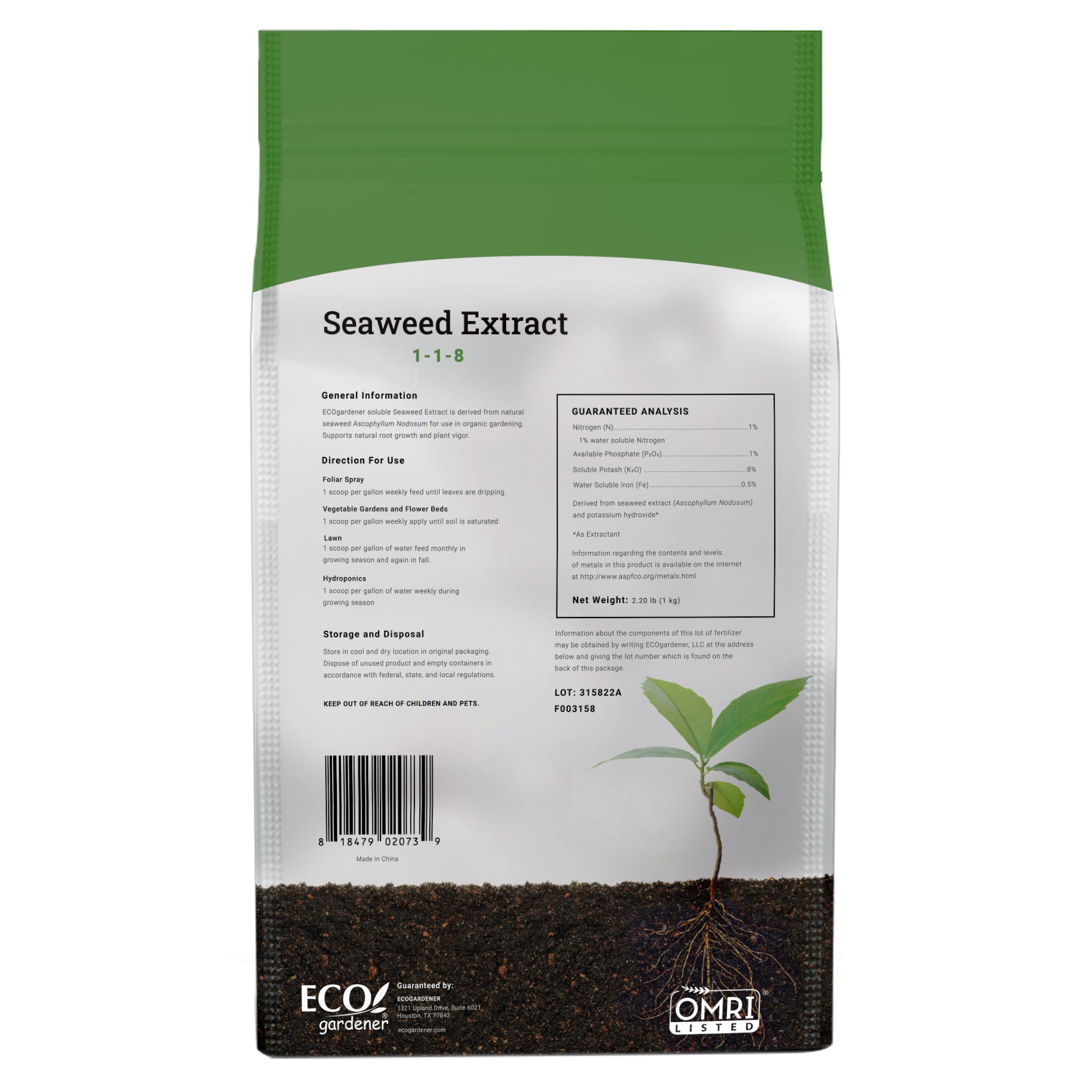 Seaweed Extract Fertilizer Powdered Organic Soil Conditioner