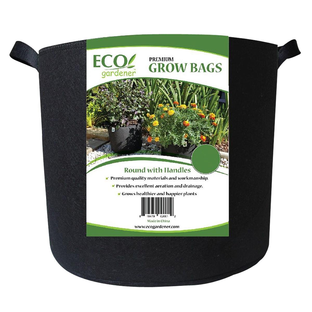 Ecogardener round grow bags with handle