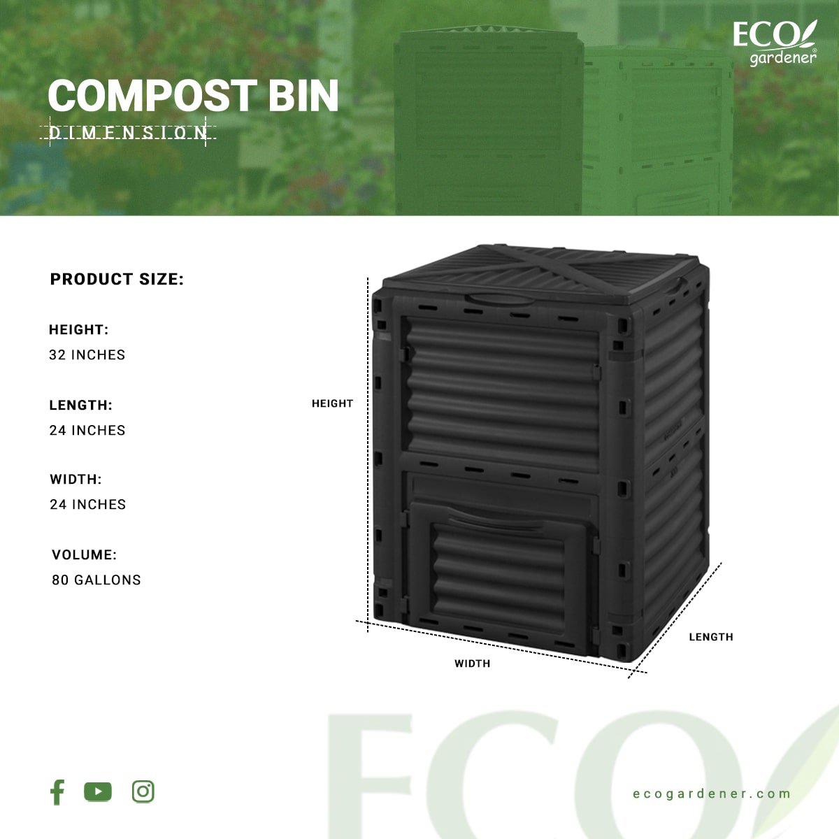 Outdoor Compost Bin – Backyard Composter