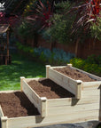 Ecogardener Tiered Raised Bed Planter in the garden