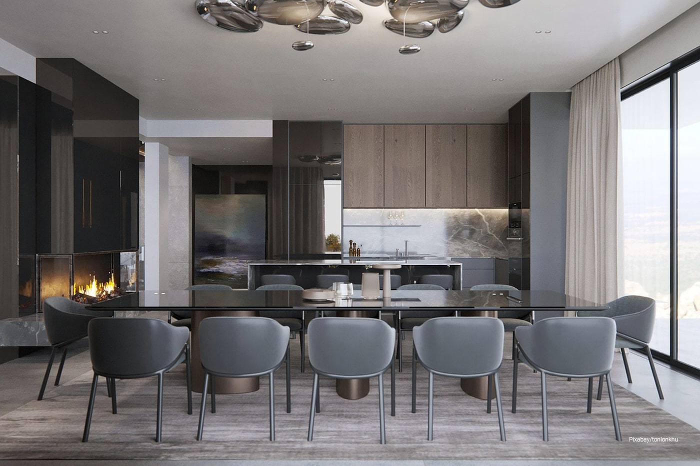 modern style dining set