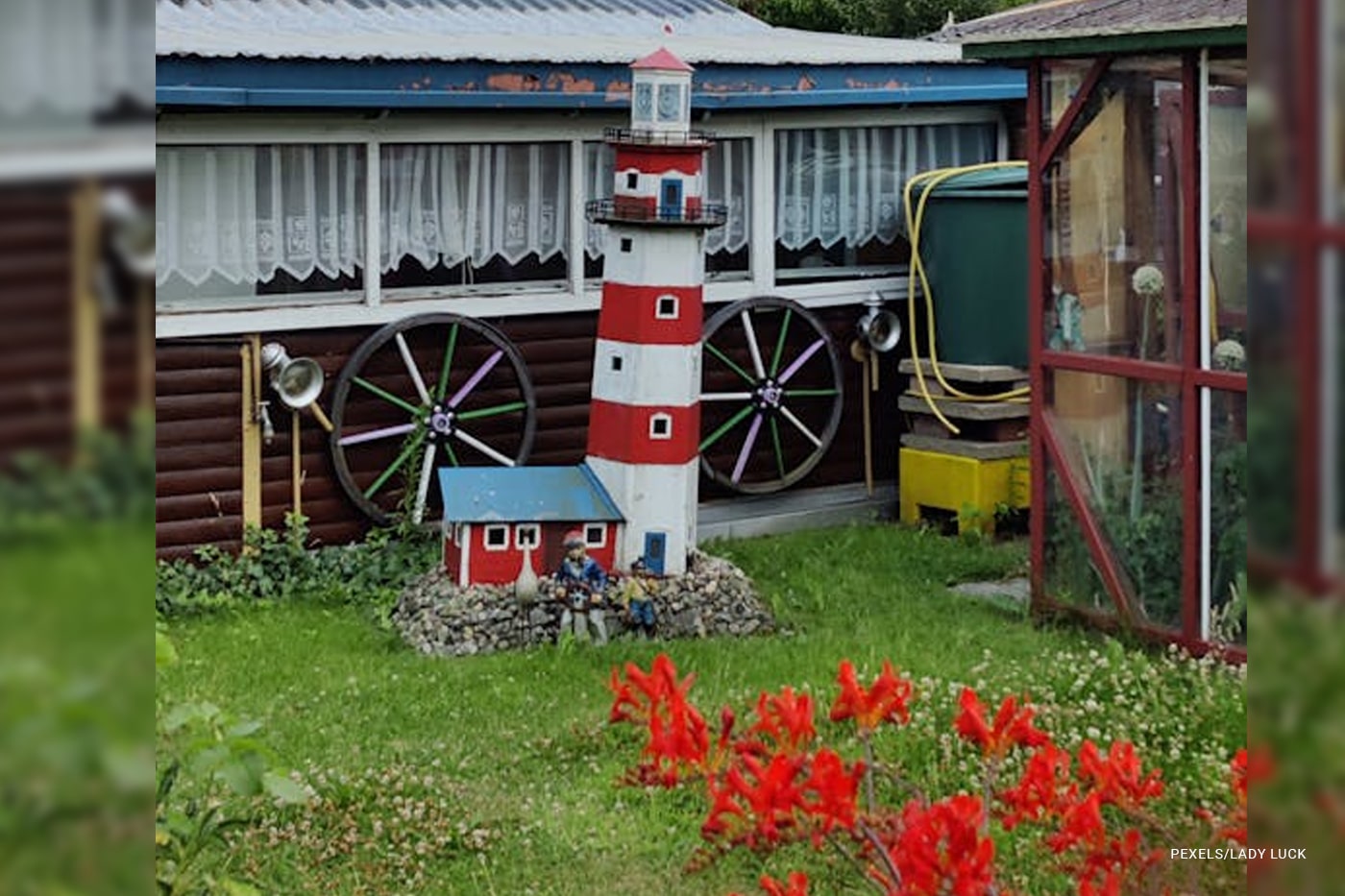 Lighthouse garden ornament