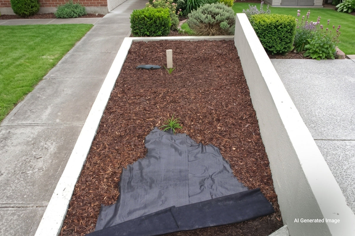 The Best Mulch to Use with ECOgardener Landscape Fabric