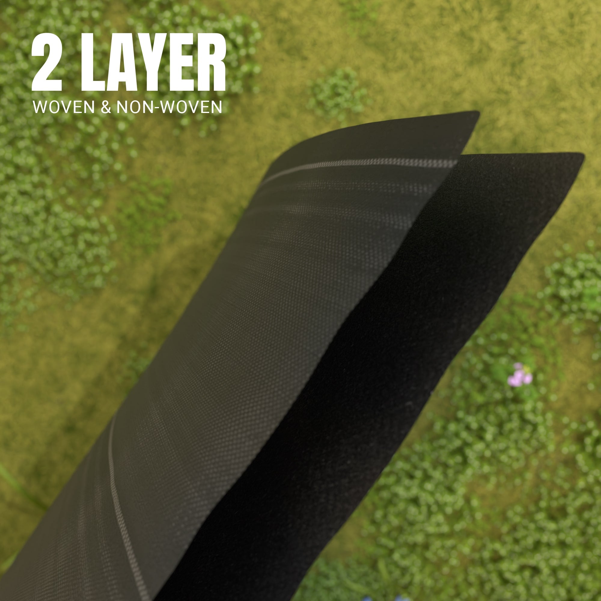 ECOgardener Premium 5oz Pro Garden Weed Barrier Landscape Fabric - Thumbnail 2