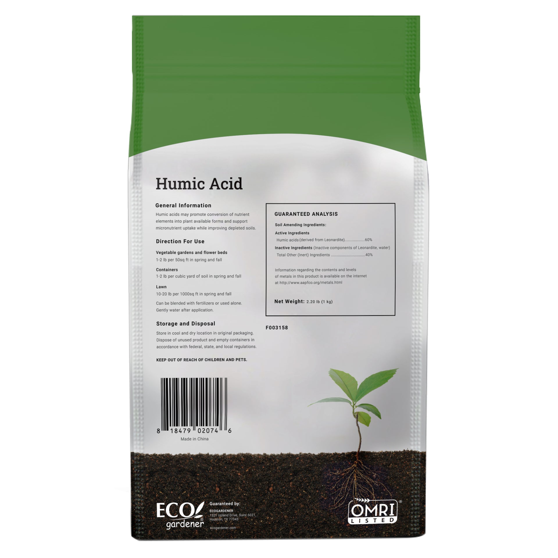 Granulated Humic Acid Soil Conditioner – ECOgardener