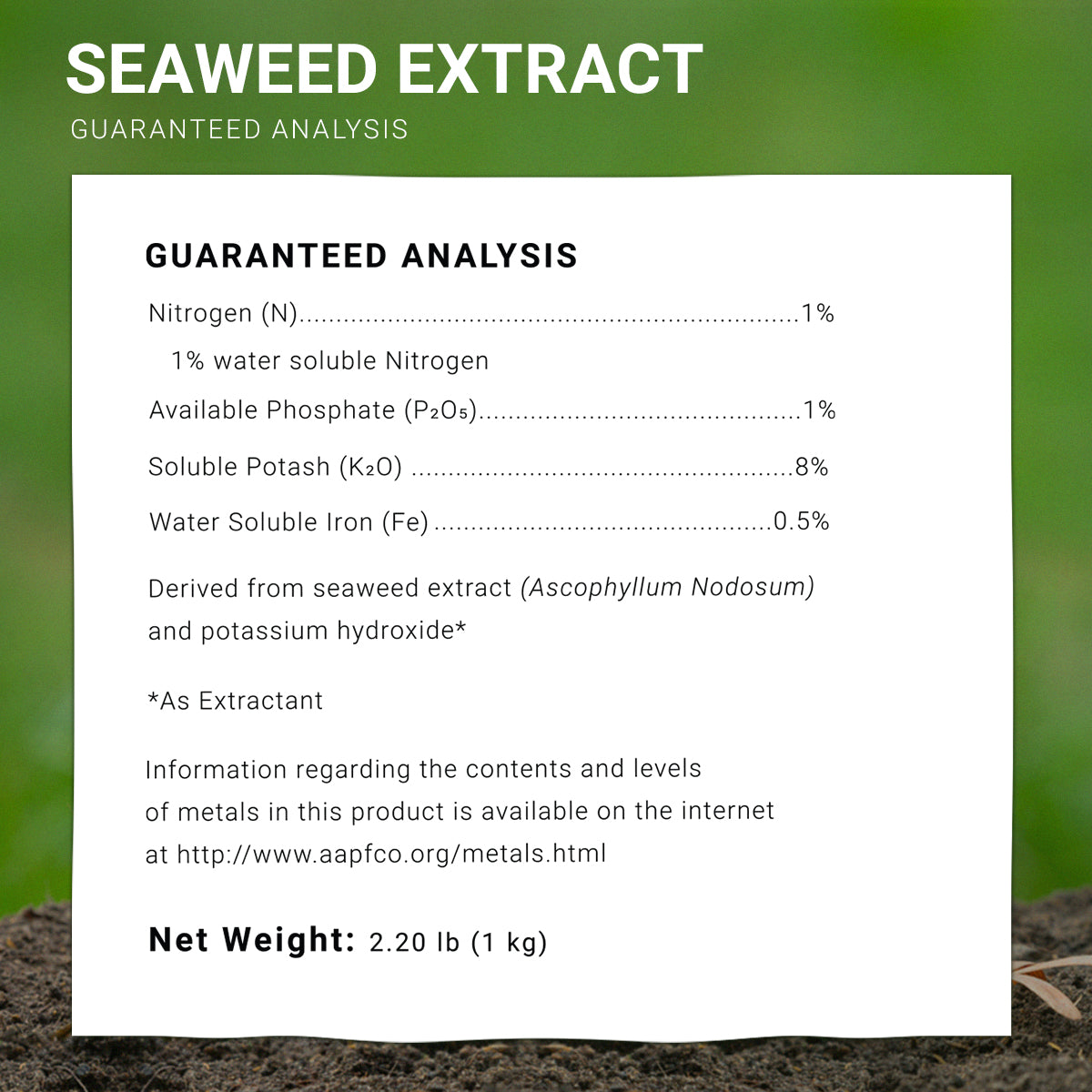 Seaweed Extract Fertilizer Information