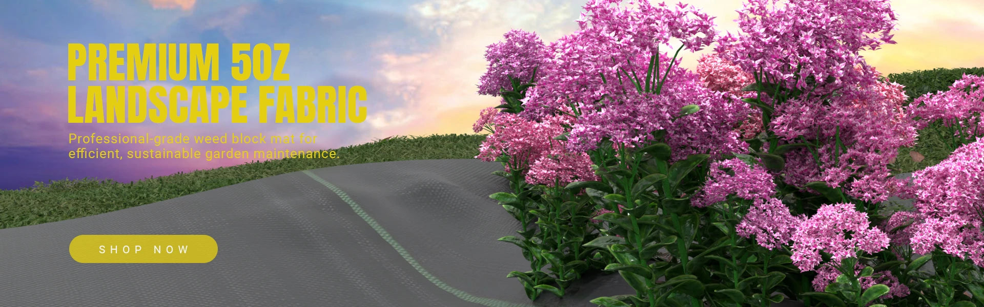Eco-friendly gardening banner with ECOgardener products