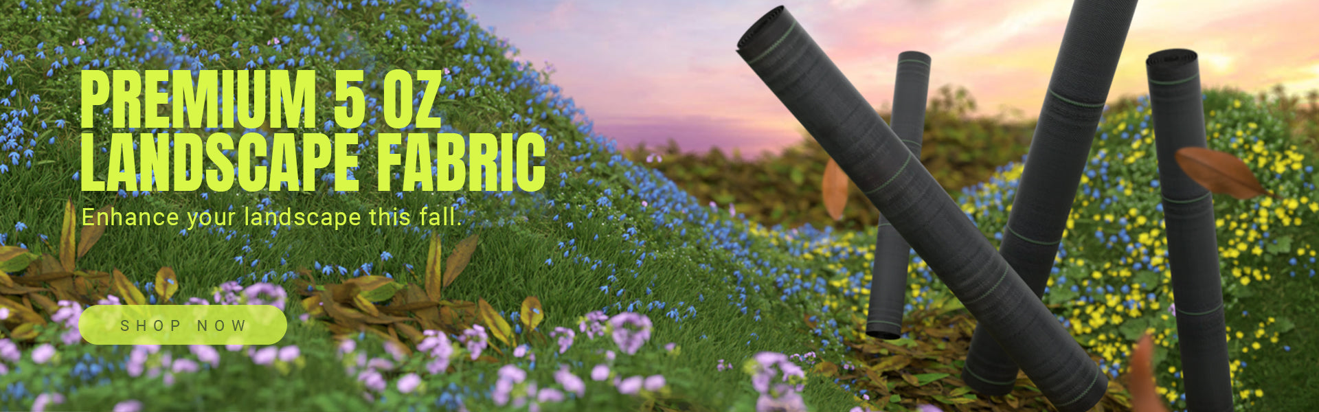 Eco-friendly gardening banner with ECOgardener products