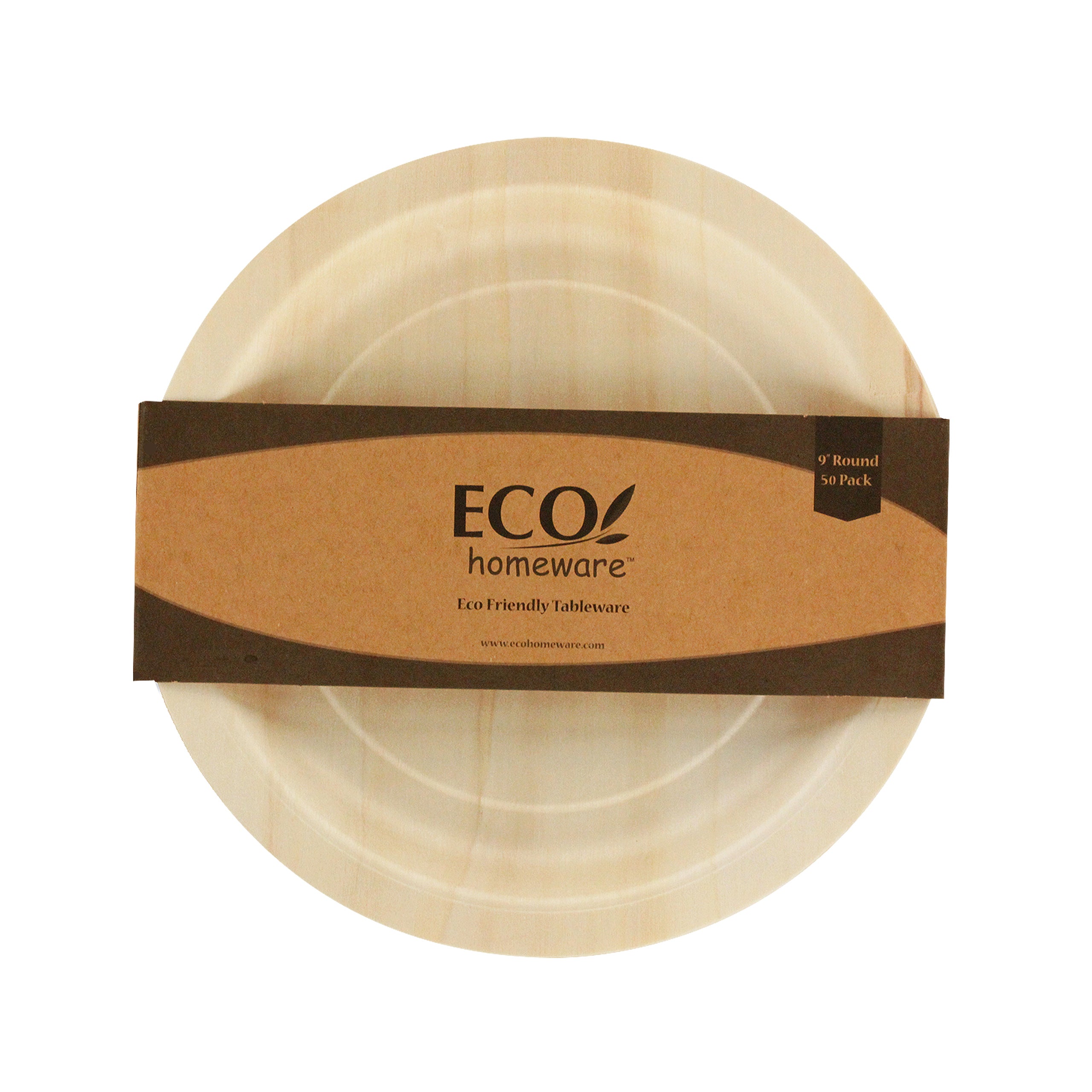 Eco homeware disposable round wood plates